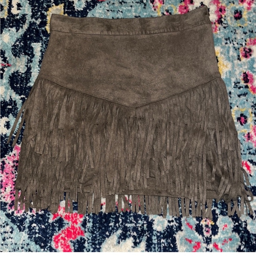 Altered state fringe skirt